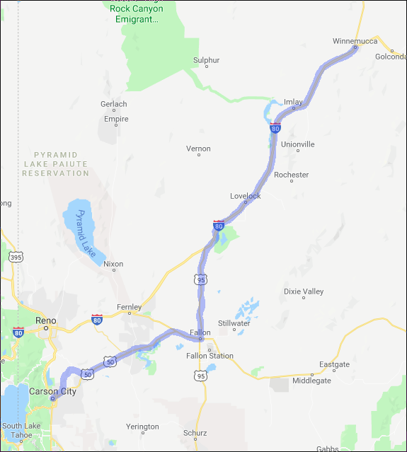 Winnemucca to Carson City