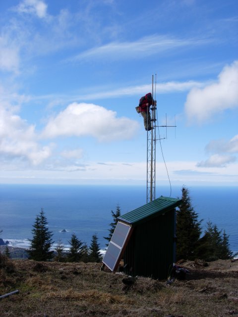 Temporary antenna install.