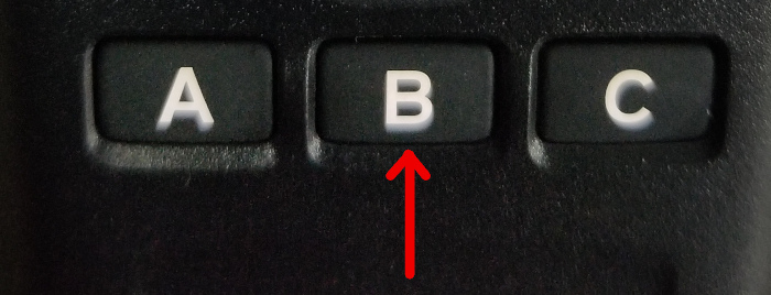 battery level button B